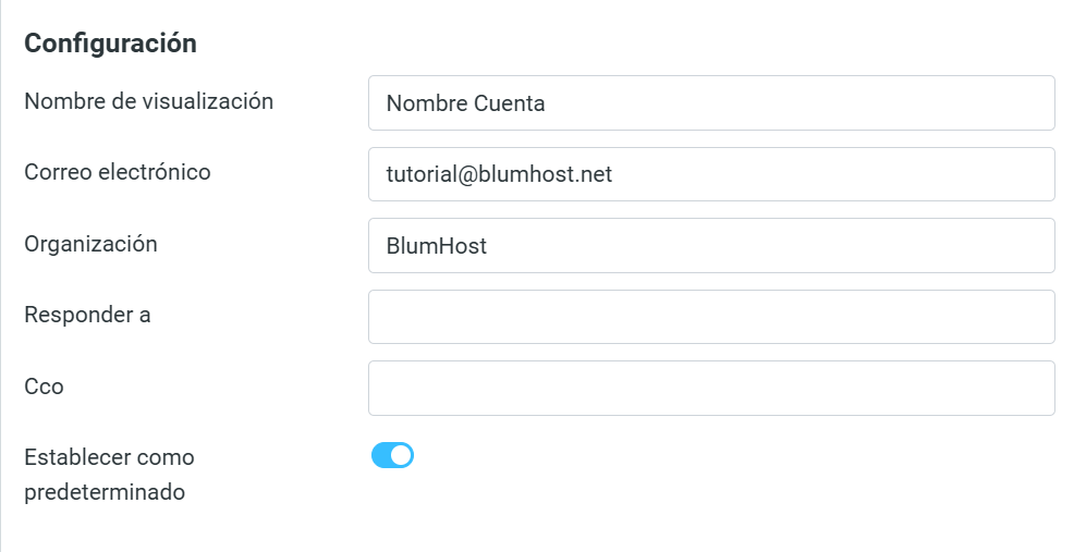 RoundCube editar identidad BlumHost