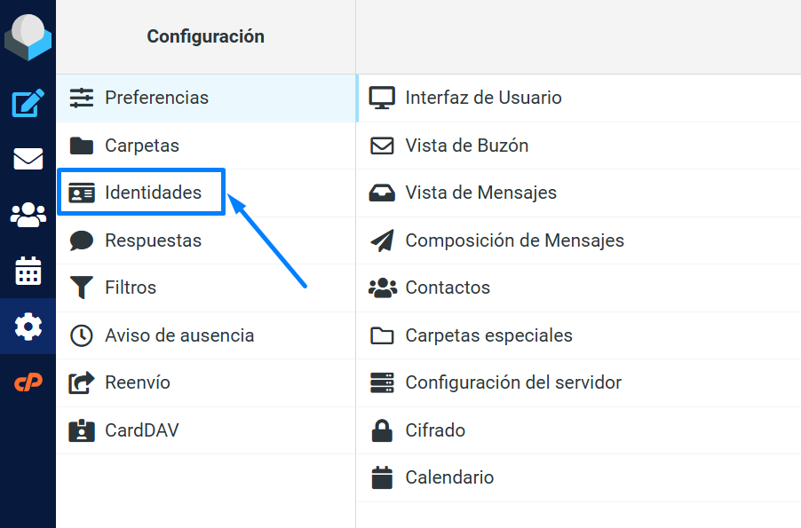 Identidades RoundCube BlumHost
