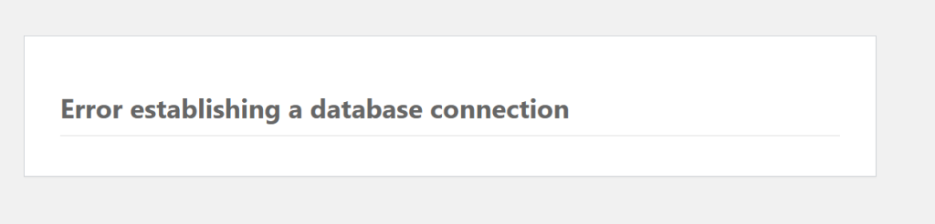 Error al establecer una conexión a la base de datos wordpress blumhost